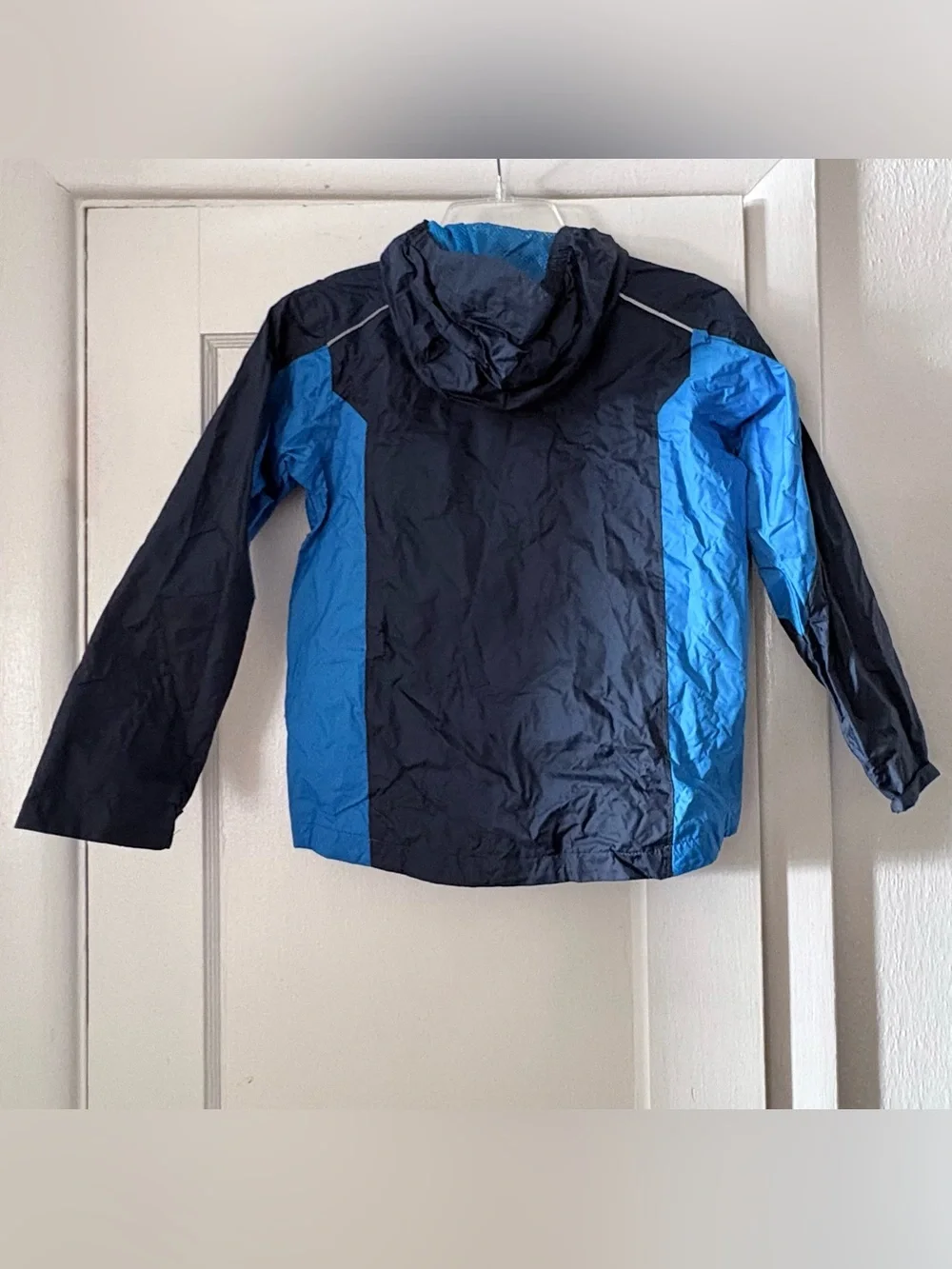 Columbia Kids Blue Hooded Windbreaker Jacket ~ sz Small ( 8 )
